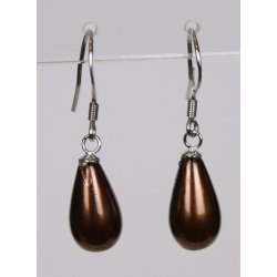 400-65 Drop hang earrings pearl 8 x 14 mm