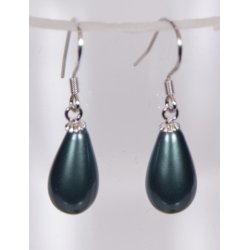 400-65 Drop hang earrings pearl 8 x 14 mm
