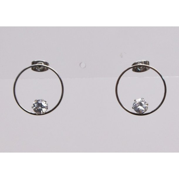earrings Black ring with Diamonds in rests