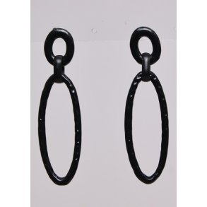 earrings black stick oval