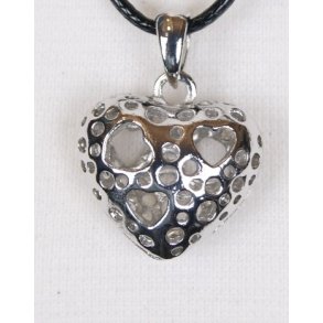 MJ-82 silver heart with hearts