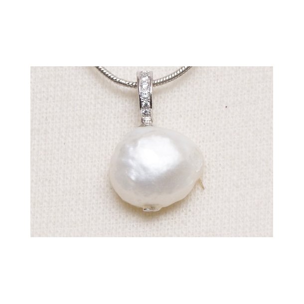 425-45  vedhng freshwater pearl 16-18 mm White/silver P#50