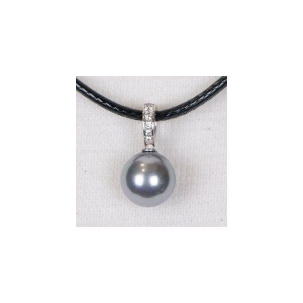  425-50 Queen shellpearl pearl 12 mm Charm ST #222 silver