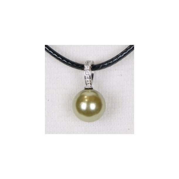  425-50 Queen shellpearl pearl 12 mm Charm ST #217 Mint Green
