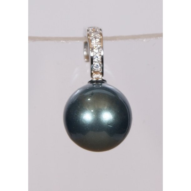  425-50 Queen shellpearl pearl 12 mm Charm ST #621 Blue