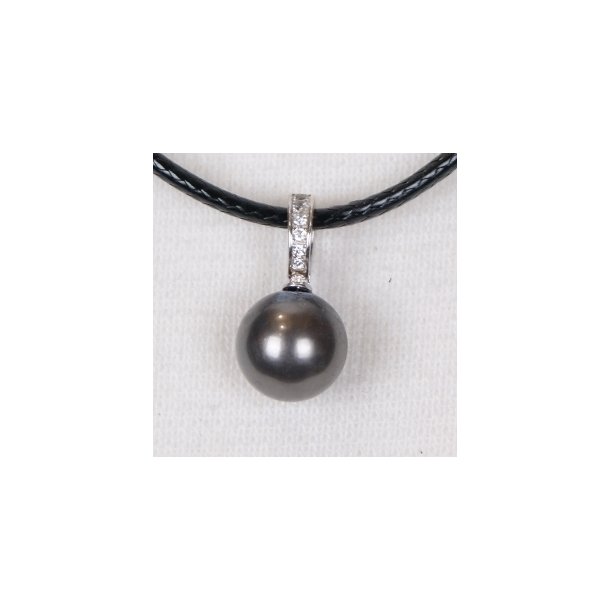  425-50 Queen shellpearl pearl 12 mm Charm ST #514 Stone Grey