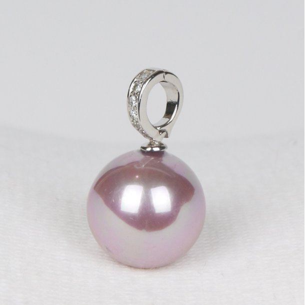 425-51 Queen shellpearl pearl 16 mm Charm ST #212 Purple