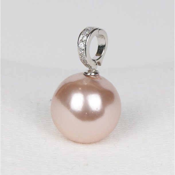 425-51 Queen shellpearl pearl 16 mm Charm ST #208 Dust rose