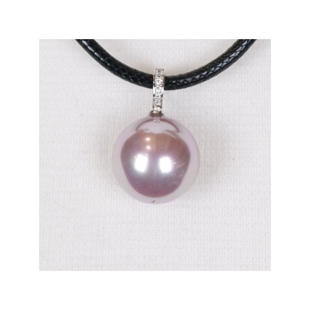 425-52 Queen shellpearl pearl 22 mm Charm ST #212 Purple