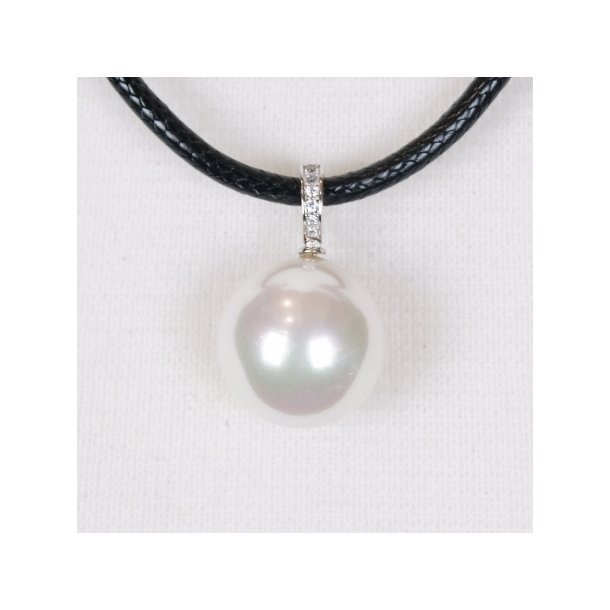 425-52 Queen shellpearl pearl 22 mm Charm ST #201 white