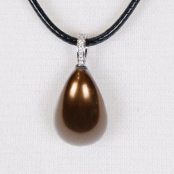 425-53 Queen Drop shellpearl pearl 16 x 25 mm Charm