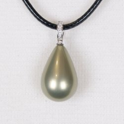 425-53 Queen Drop shellpearl pearl 16 x 25 mm Charm