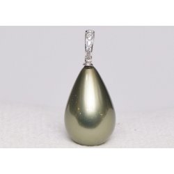 425-53 Queen Drop shellpearl pearl 16 x 25 mm Charm