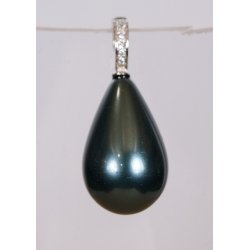 425-53 Queen Drop shellpearl pearl 16 x 25 mm Charm