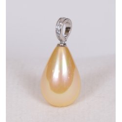 425-53 Queen Drop shellpearl pearl 16 x 25 mm Charm