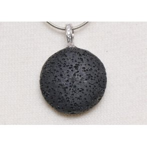 flat round Lava piece 30 mm 