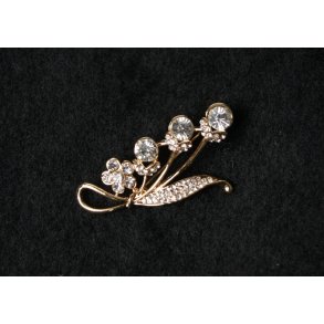 Brooch Small bee with diamond blades