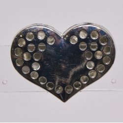 Magnetic Brooch silver Heart