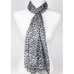 small silver MKS silk cheetah 100% silk, Size: 180*50cm	
