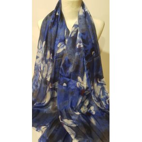 Blue White rose	180 x 110 cm      100% Silke