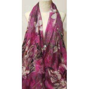 White flower kind of purple	180 x 110 cm      100% Silke