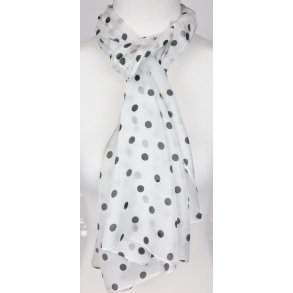 white with spots MKS silk  100% silk, Size: 180*110cm