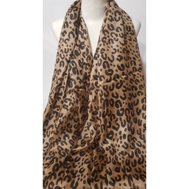 Gold leopard 100% silke 110 x 180 cm