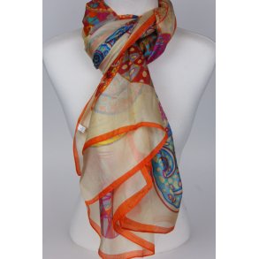 mulit color white MKS silk  100% silk, Size: 180*110cm